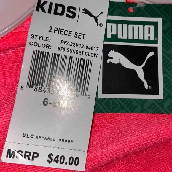 Puma Sunset Glow 2 Piece Activewear Set Size 6-9M - Picture 3 of 5